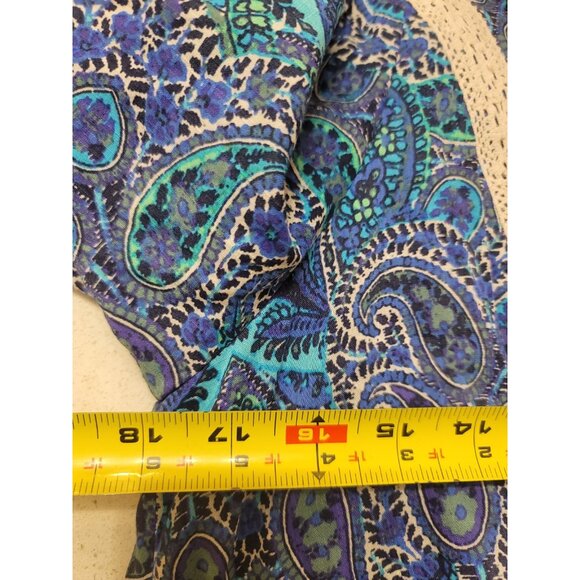 Anthropologie Lissa Boho Blue Printed Dress Romper Size M - Picture 8 of 9